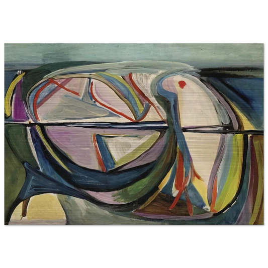 Untitled - 1948 - Bram van Velde Brushed Aluminum Print - 70x100 cm / 28x40 inches | Bram van Velde Aluminum Print | Bram van Velde Prints