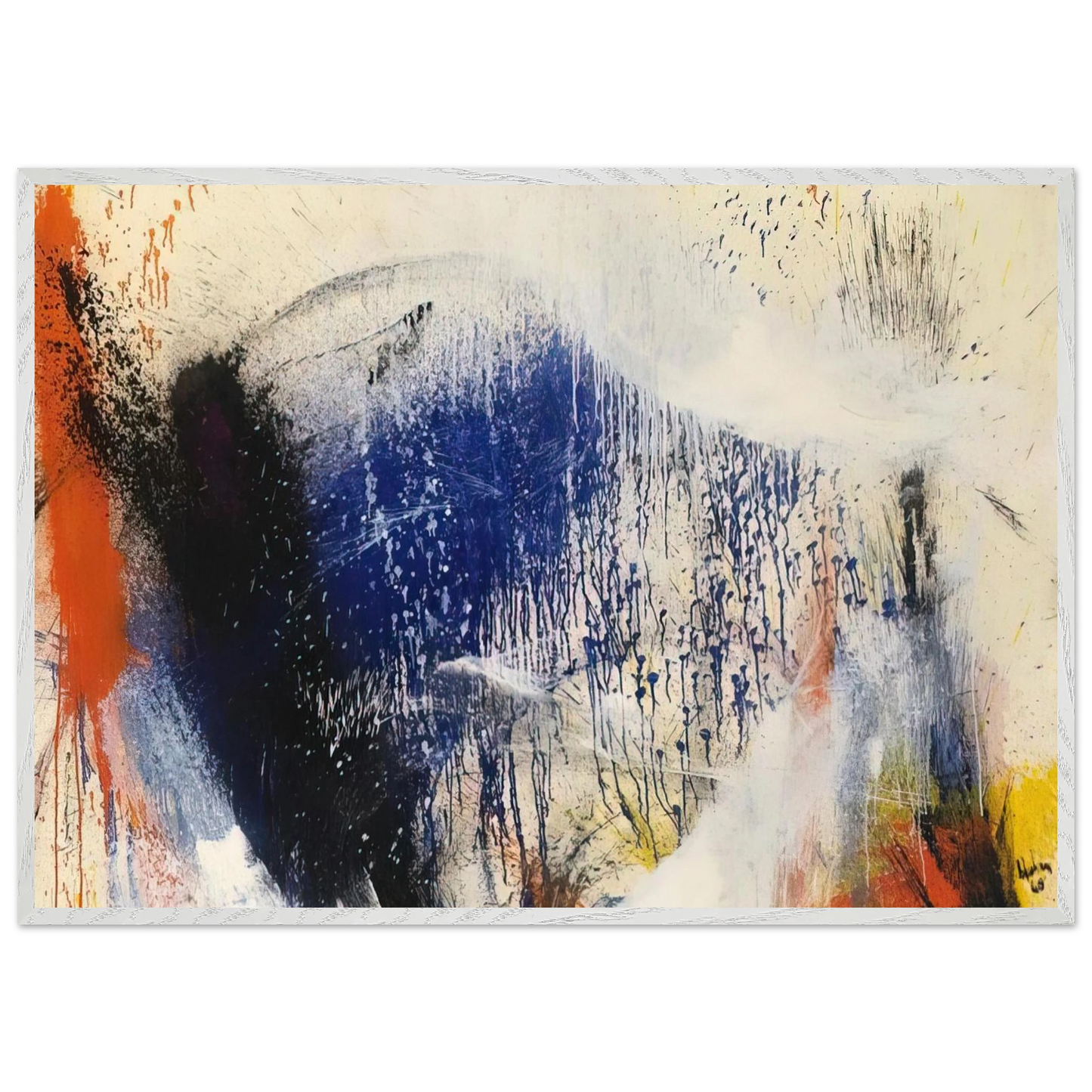 Helen Frankenthaler - Untitled - 1960 Wall art - A3 (29.7 x 42  cm) - Premium Wooden Framed Poster With Fine Art Paper-canvas - Black frame