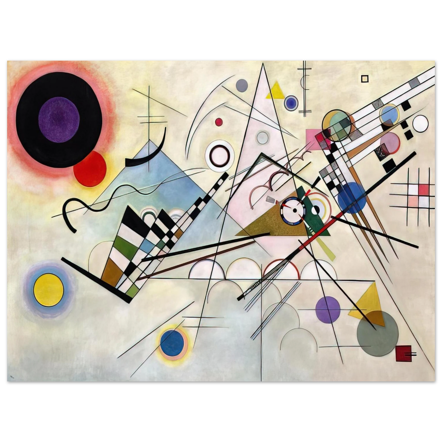Wassily Kandinsky - COMPOSITION 8 1923  75x100 cm / 30x40inches Fine Art Poster
