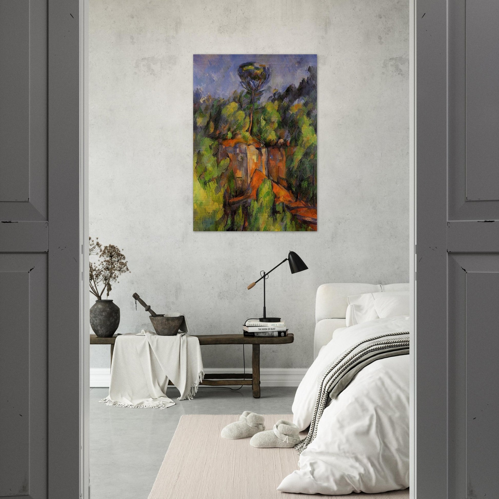 Bibemus Quarry - Paul Cézanne Brushed Aluminum Print - 70x100 cm / 28x40 inches | Paul Cézanne Aluminum Print | Paul Cézanne Prints