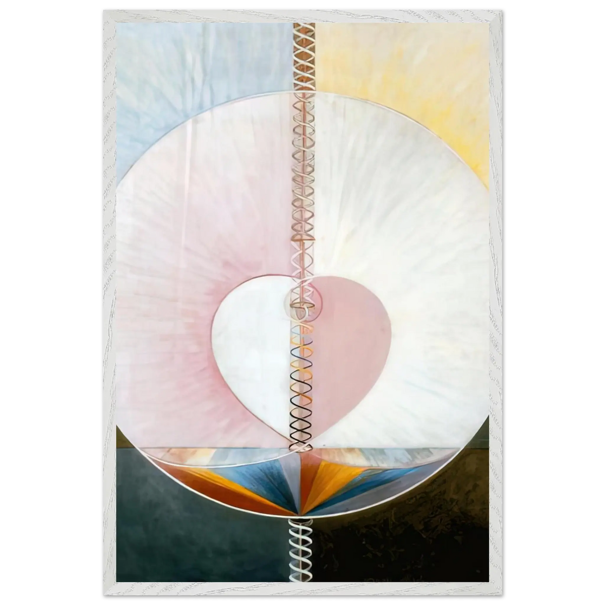 Hilma af Klint - WHAT A HUMAN BEING IS 1910 Wall art - 25x25 cm / 10x10 Inches - Fine Art Poster - -