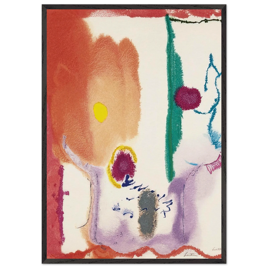 Beginnings - 2002 - Helen Frankenthaler 70x100 cm / 28x40 inches Framed Art Print – Black Wooden Frame