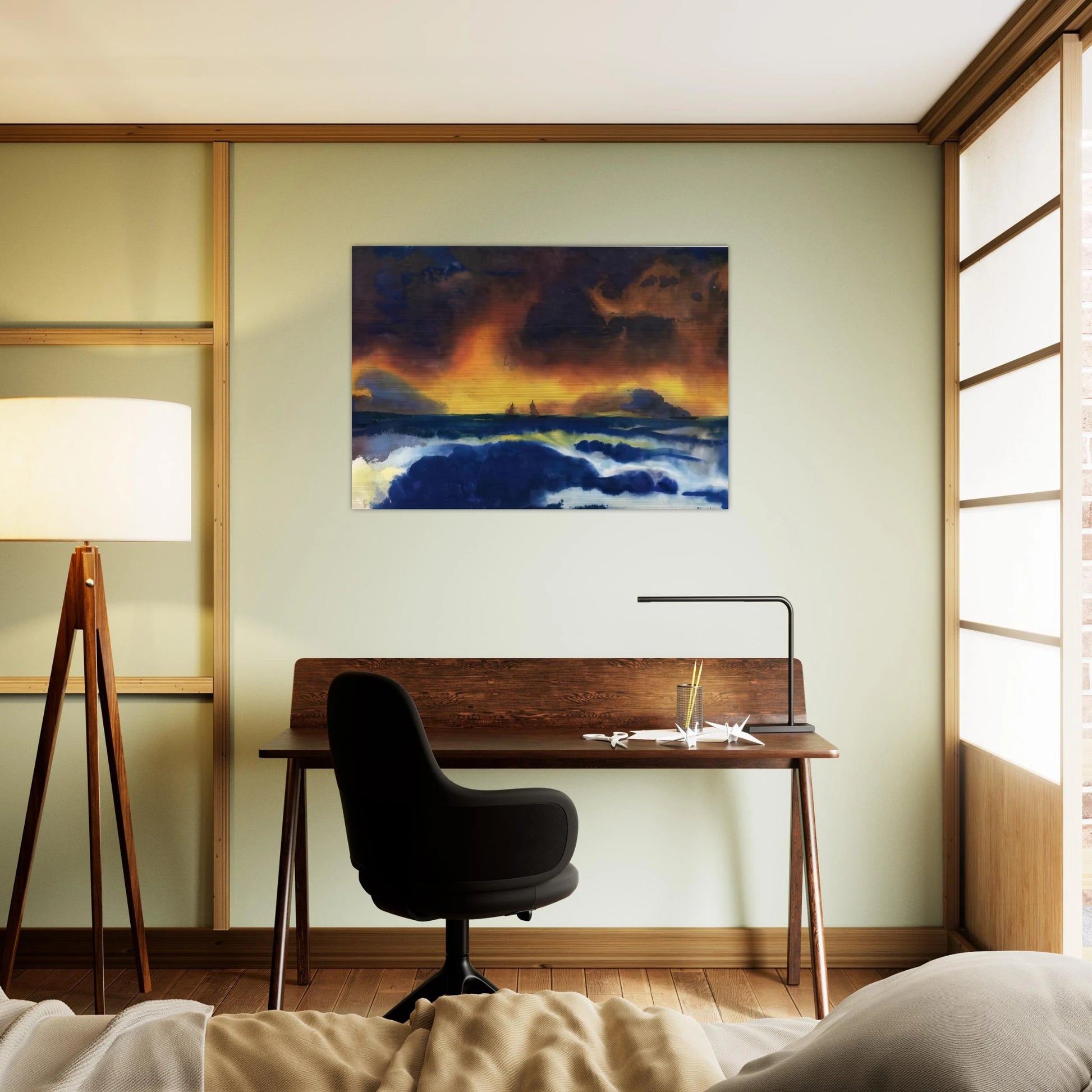 Stormy sea - Emil Nolde Brushed Aluminum Print - 70x100 cm / 28x40 inches | Emil Nolde Aluminum Print | Emil Nolde Prints