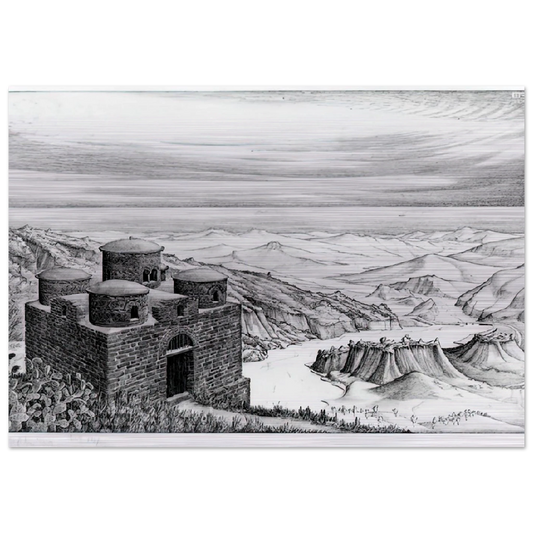 CATTOLICA OF STILO CALABRIA 1930 - MC Escher Brushed Aluminum Print - 70x100 cm / 28x40 inches | MC Escher Aluminum Print | MC Escher Prints