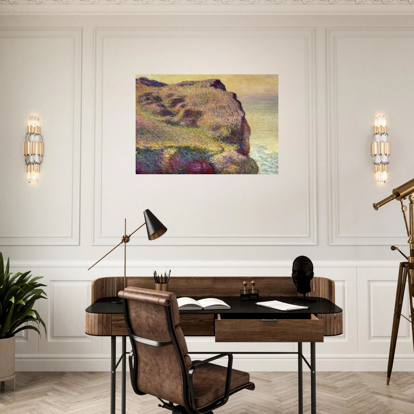 The Pointe du Petit Ailly - claude monet Brushed Aluminum Print - 70x100 cm / 28x40 inches | claude monet Aluminum Print | claude monet Prints