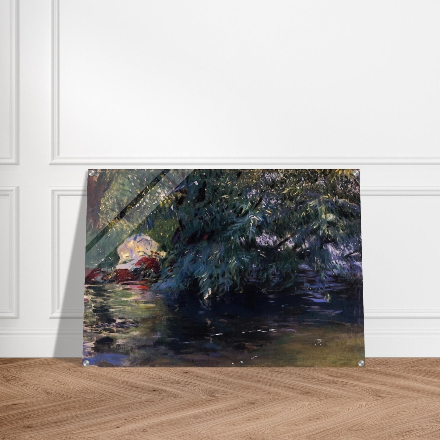 A Backwater, Calcot Mill near Reading - John Singer Sargent Acrylic Print - 70x100 cm / 28x40″ inches