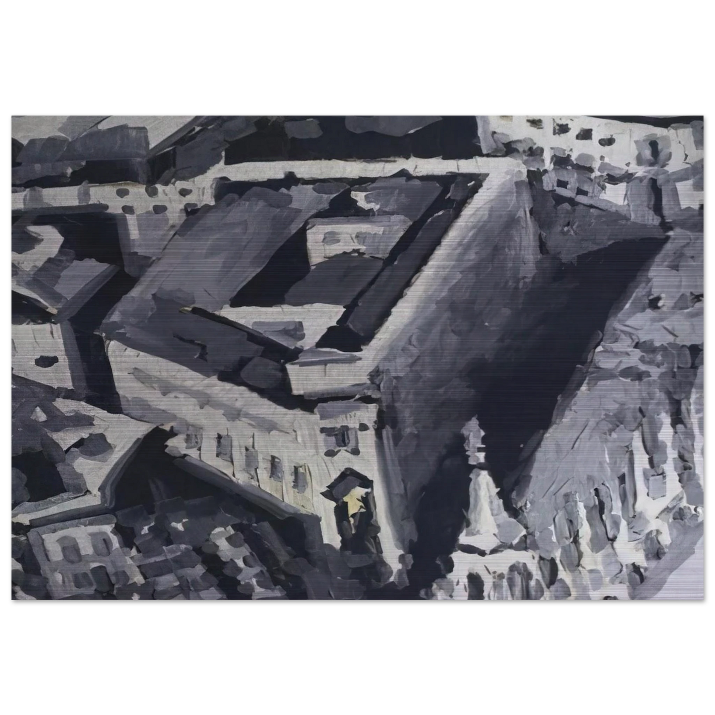 TOWNSCAPE M2 1968 - Gerhard Richter Brushed Aluminum Print - 70x100 cm / 28x40 inches | Gerhard Richter Aluminum Print | Gerhard Richter Prints