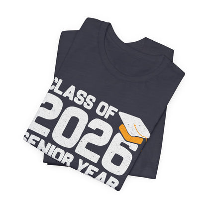 Camiseta de último año de la clase de 2026, camiseta de graduación, regalo de graduación unisex, ropa para estudiantes de último año de secundaria, camiseta con destino a la universidad