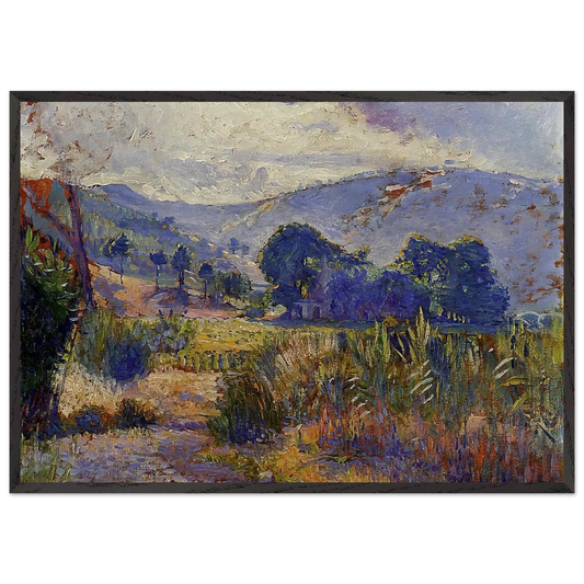 Cabasson Landscape study - Henri-Edmond Cross 70x100 cm / 28x40 inches Framed Art Print – Black Wooden Frame