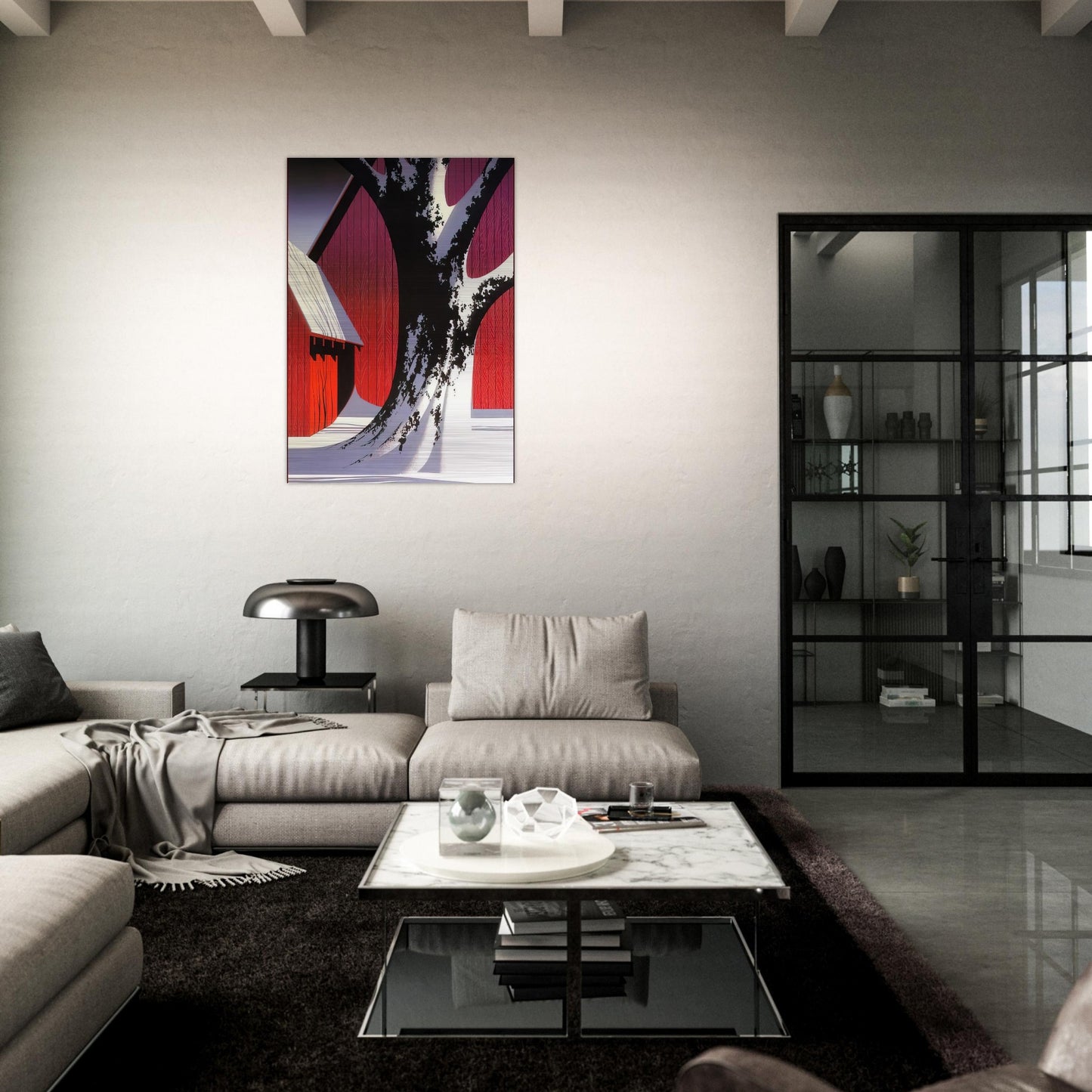 Ruby - Eyvind Earle Brushed Aluminum Print - 70x100 cm / 28x40 inches | Eyvind Earle Aluminum Print | Eyvind Earle Prints