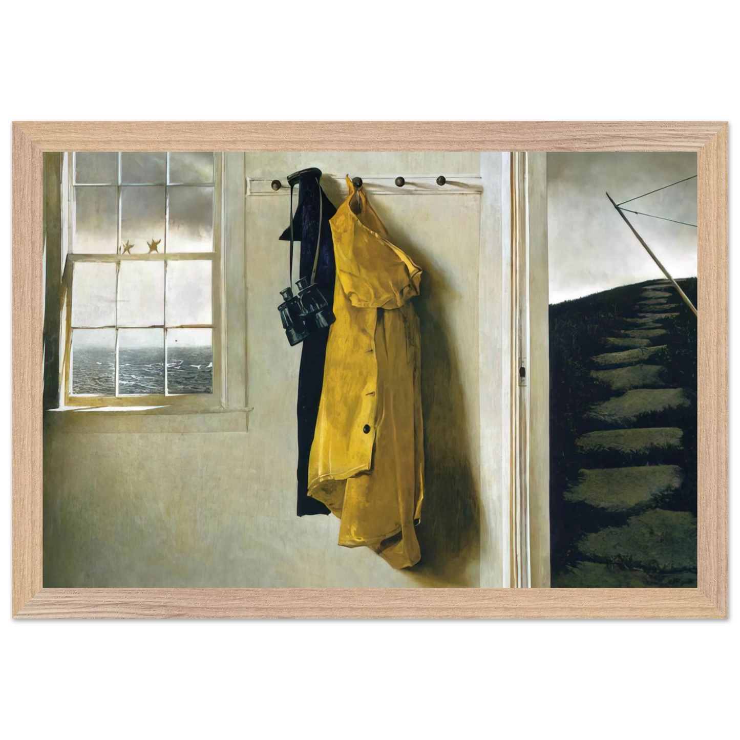 Andrew Wyeth - SQUALL Wall Art - 30x40 cm / 12x16 inches - Premium Wooden Framed Poster With Fine Art Paper-canvas - Black frame