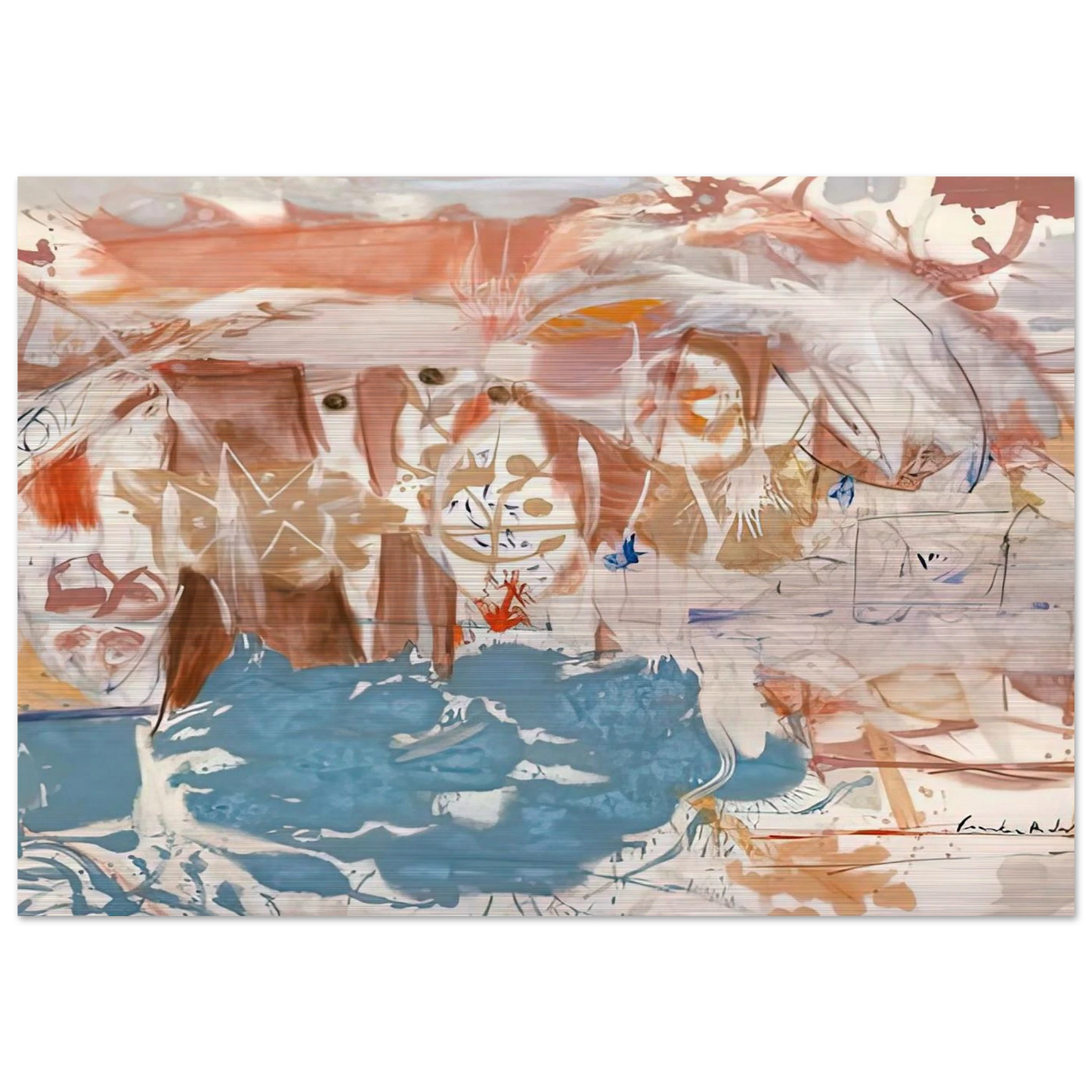 Dawn After the Storm, 1957- - Helen Frankenthaler Brushed Aluminum Print - 70x100 cm / 28x40 inches | Helen Frankenthaler Aluminum Print | Helen Frankenthaler Prints