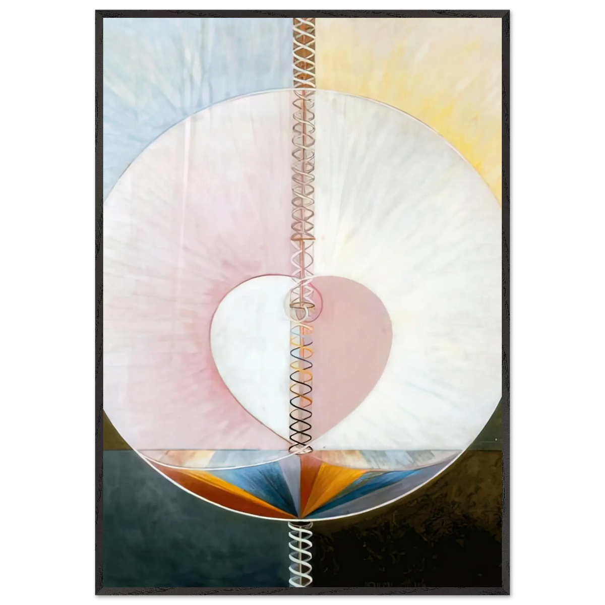 Hilma af Klint - WHAT A HUMAN BEING IS 1910 Wall art - 40x60 cm / 16x24 Inches - Premium Wooden Framed Poster With Fine Art Paper - Black frame