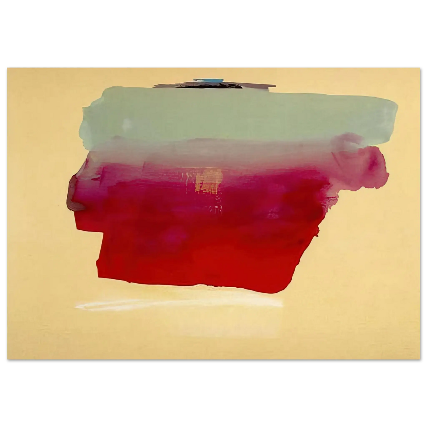 Helen Frankenthaler - Robinson s Wrap - 1974 Wall art - 28x43  cm / XL (11x17 Inches) - Premium Wooden Framed Poster With Fine Art Paper - Wood frame