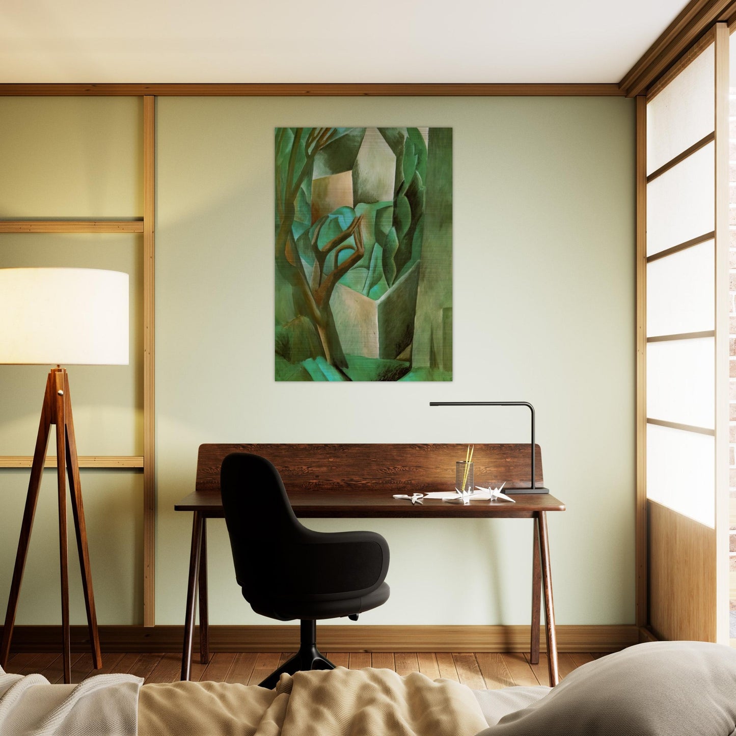 House in the garden - Pablo Picasso Brushed Aluminum Print - 70x100 cm / 28x40 inches | Pablo Picasso Aluminum Print | Pablo Picasso Prints