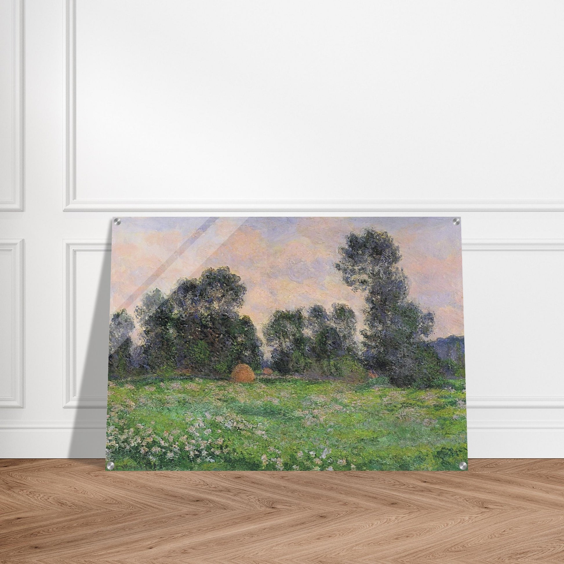 Meadow in Giverny - claude monet Acrylic Print - 70x100 cm / 28x40″ inches | claude monet Wall Art | claude monet Prints