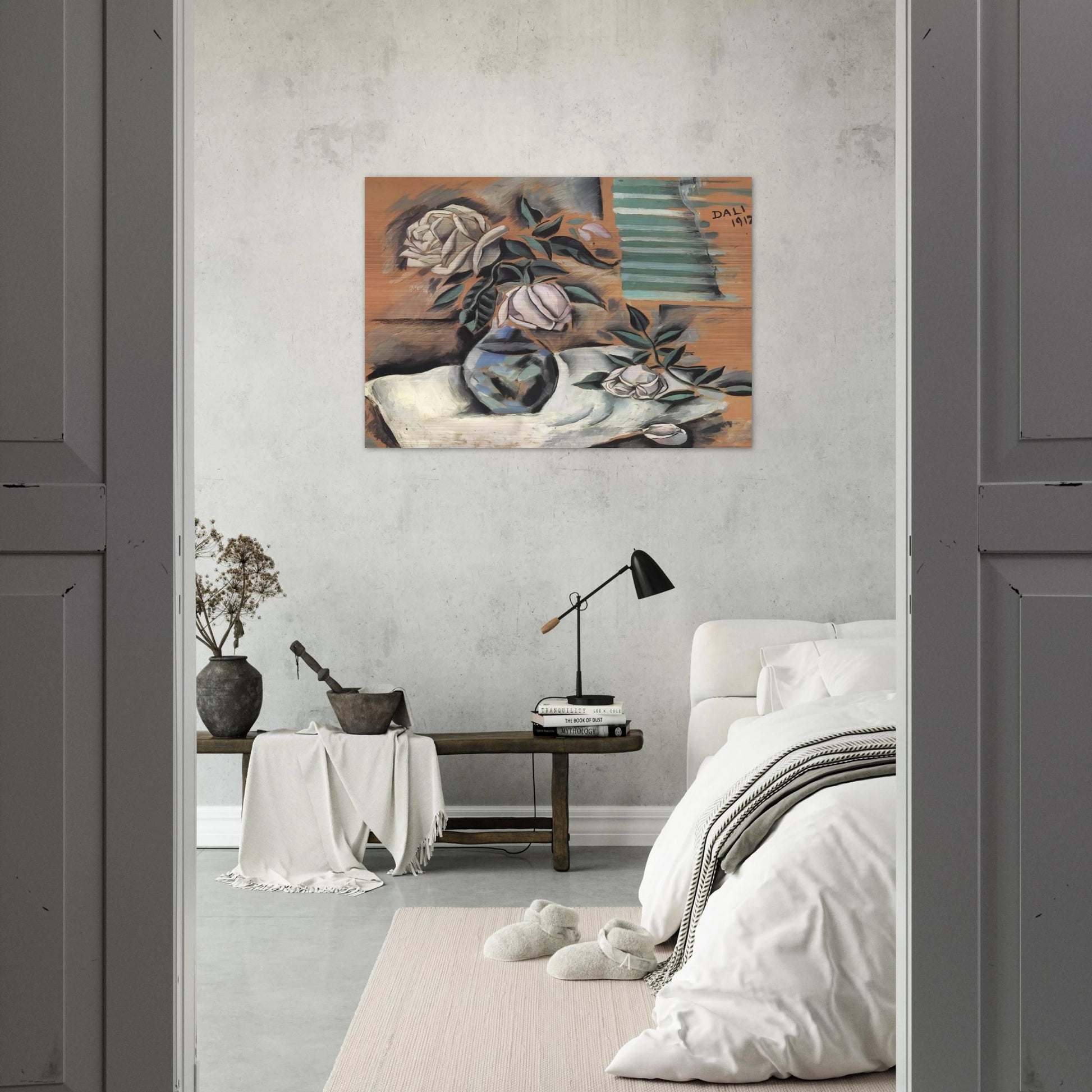 BOUQUET L IMPORTANT C EST LA ROSE - Salvador Dali Brushed Aluminum Print - 70x100 cm / 28x40 inches | Salvador Dali Aluminum Print | Salvador Dali Prints