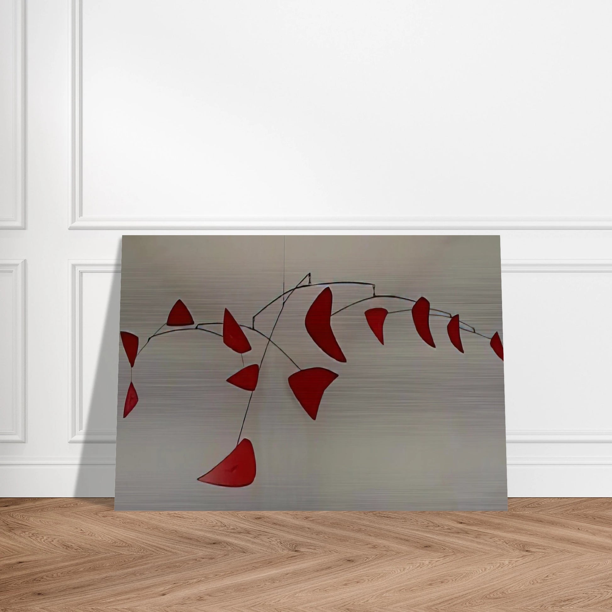 RED MOBILE 1956 - Alexander Calder Brushed Aluminum Print - 70x100 cm / 28x40 inches | Alexander Calder Aluminum Print | Alexander Calder Prints