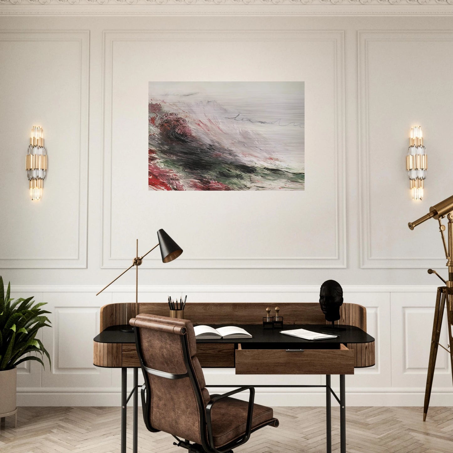 Hero and Leandro  A Painting in Four Parts  Part I - Cy Twombly Brushed Aluminum Print - 70x100 cm / 28x40 inches | Cy Twombly Aluminum Print | Cy Twombly Prints