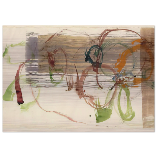 New River Watercolor, Series I, No. 3 - 1988 - John Cage Brushed Aluminum Print - 70x100 cm / 28x40 inches | John Cage Aluminum Print | John Cage Prints