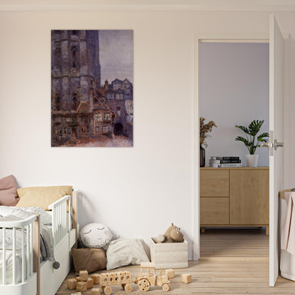The Cour d'Albane, Grey Weather - claude monet Brushed Aluminum Print - 70x100 cm / 28x40 inches | claude monet Aluminum Print | claude monet Prints