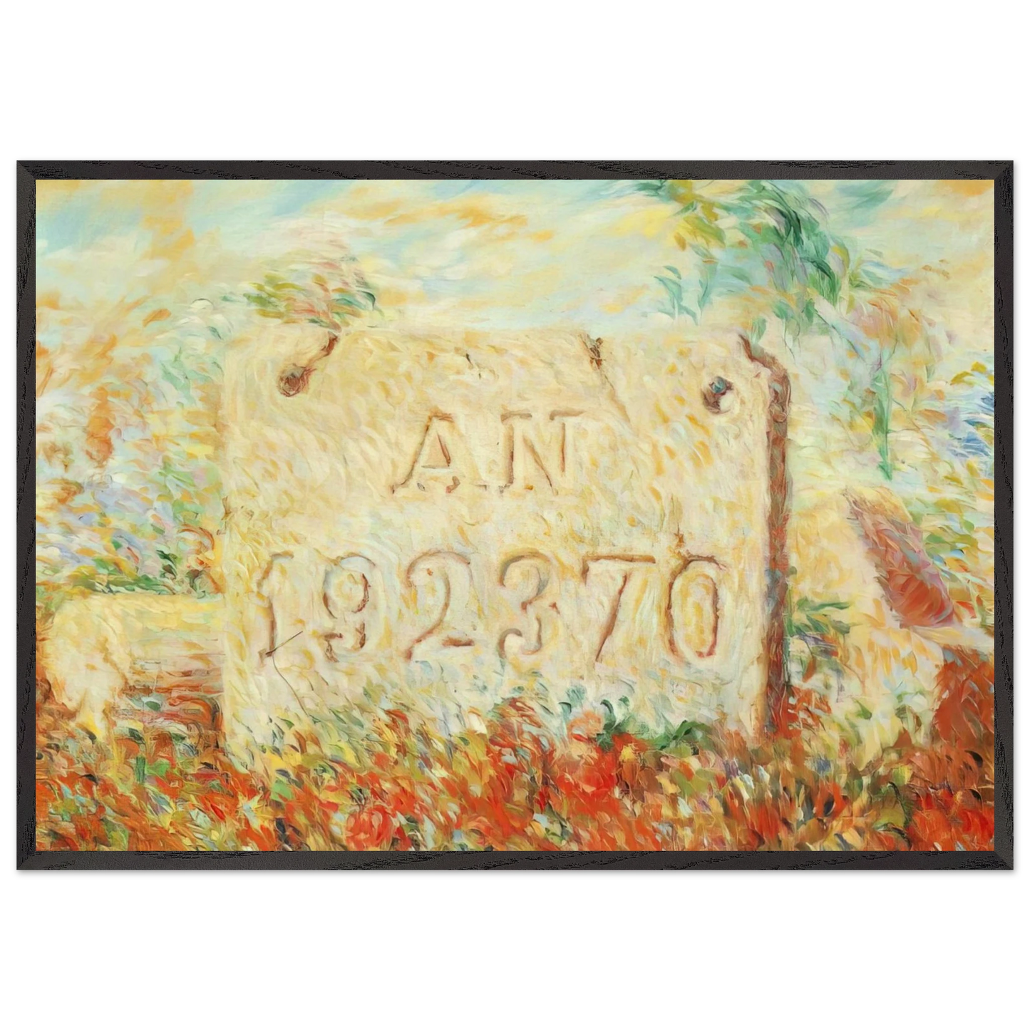 THE SMILE 1943 - Rene Magritte 70x100 cm / 28x40 inches Framed Art Print – Black Wooden Frame