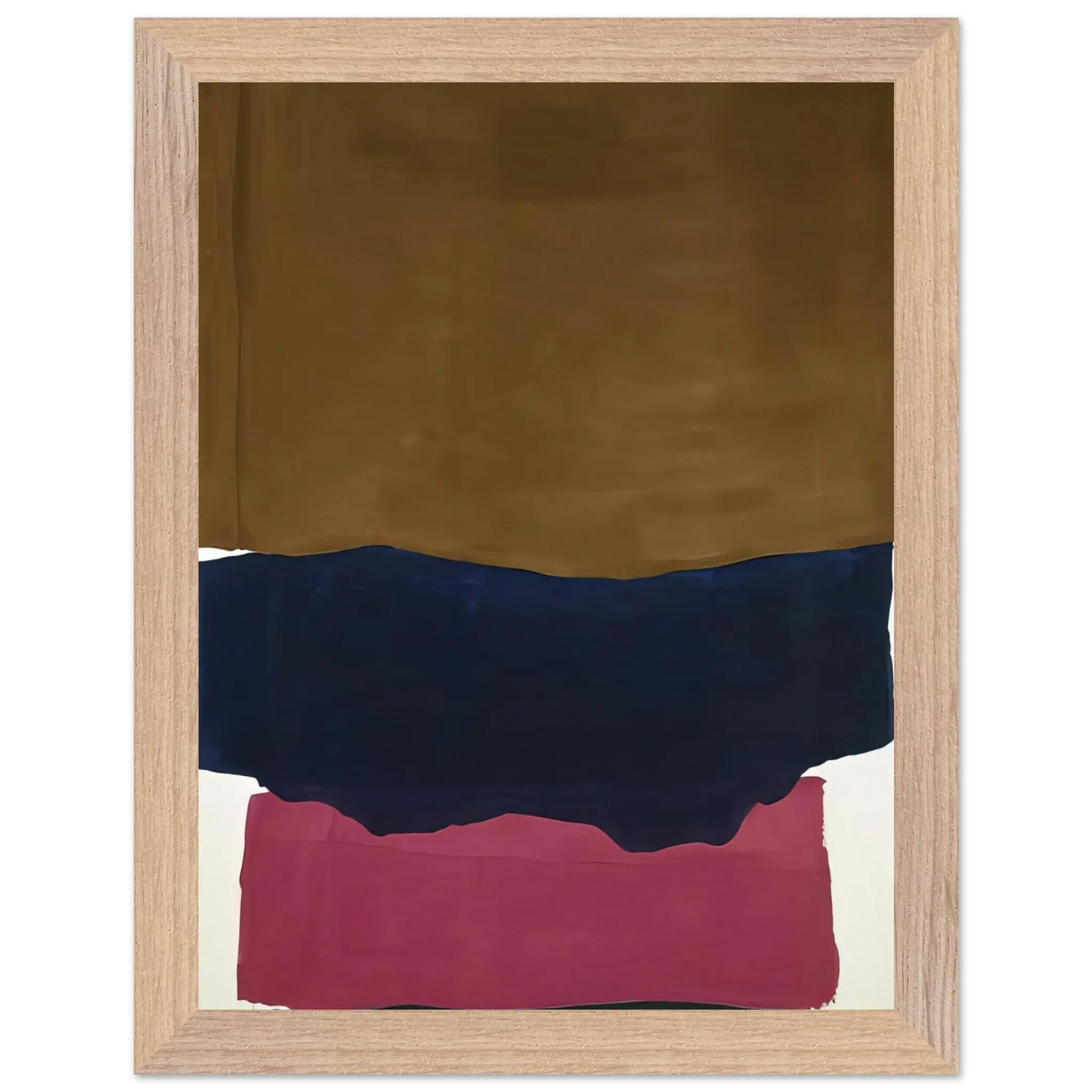 Helen Frankenthaler - Indian Summer - 1967 Wall art - 20x25 cm / 8x10 Inches - Premium Wooden Framed Poster With Fine Art Paper - White frame