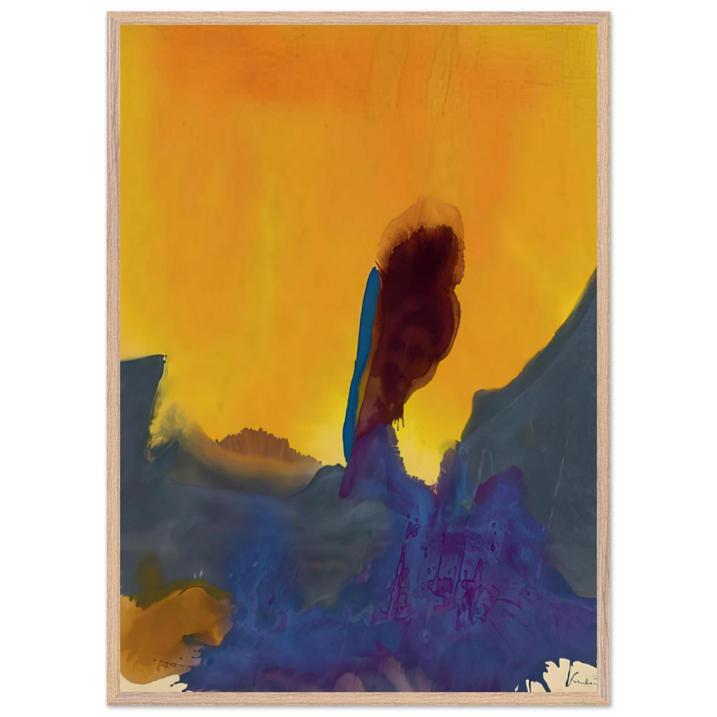 Helen Frankenthaler - Glow II - 1968 Wall art - 30x40 cm / 12x16 inches - Fine Art Poster-canvas - -