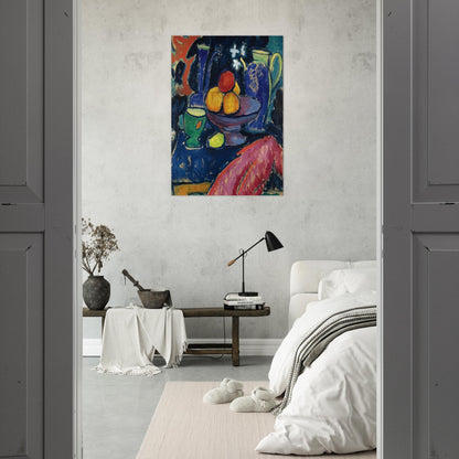 STILL LIFE WITH JUG 1913 - Alexej von Jawlensky Brushed Aluminum Print - 70x100 cm / 28x40 inches | Alexej von Jawlensky Aluminum Print | Alexej von Jawlensky Prints