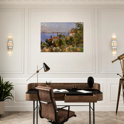 Landscape. Study after Nature - Paul Cézanne Brushed Aluminum Print - 70x100 cm / 28x40 inches | Paul Cézanne Aluminum Print | Paul Cézanne Prints