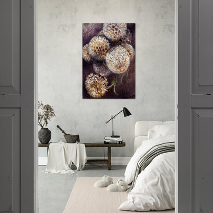 Dandelions - claude monet Brushed Aluminum Print - 70x100 cm / 28x40 inches | claude monet Aluminum Print | claude monet Prints