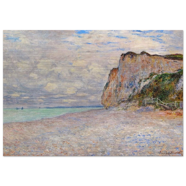 Cliffs near Dieppe - claude monet Brushed Aluminum Print - 70x100 cm / 28x40 inches | claude monet Aluminum Print | claude monet Prints