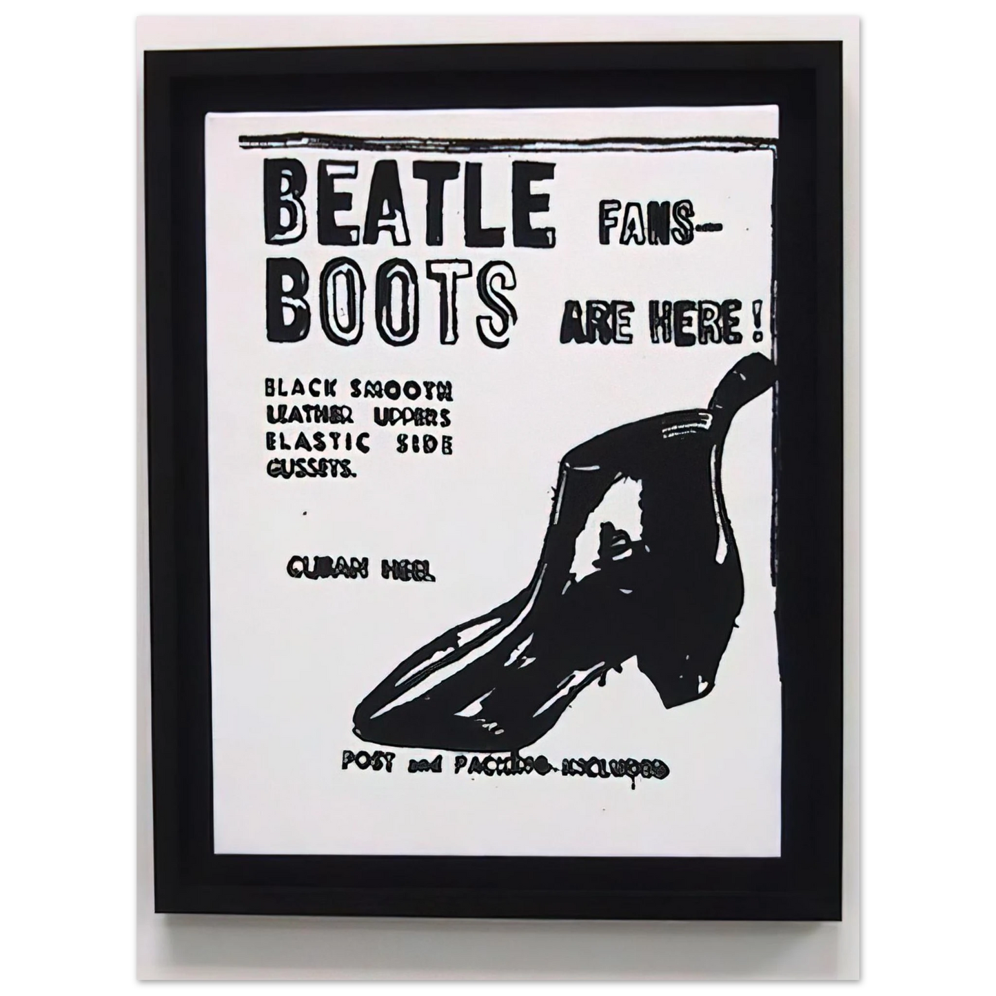 Andy Warhol - Beatle Boots Fine Art Poster