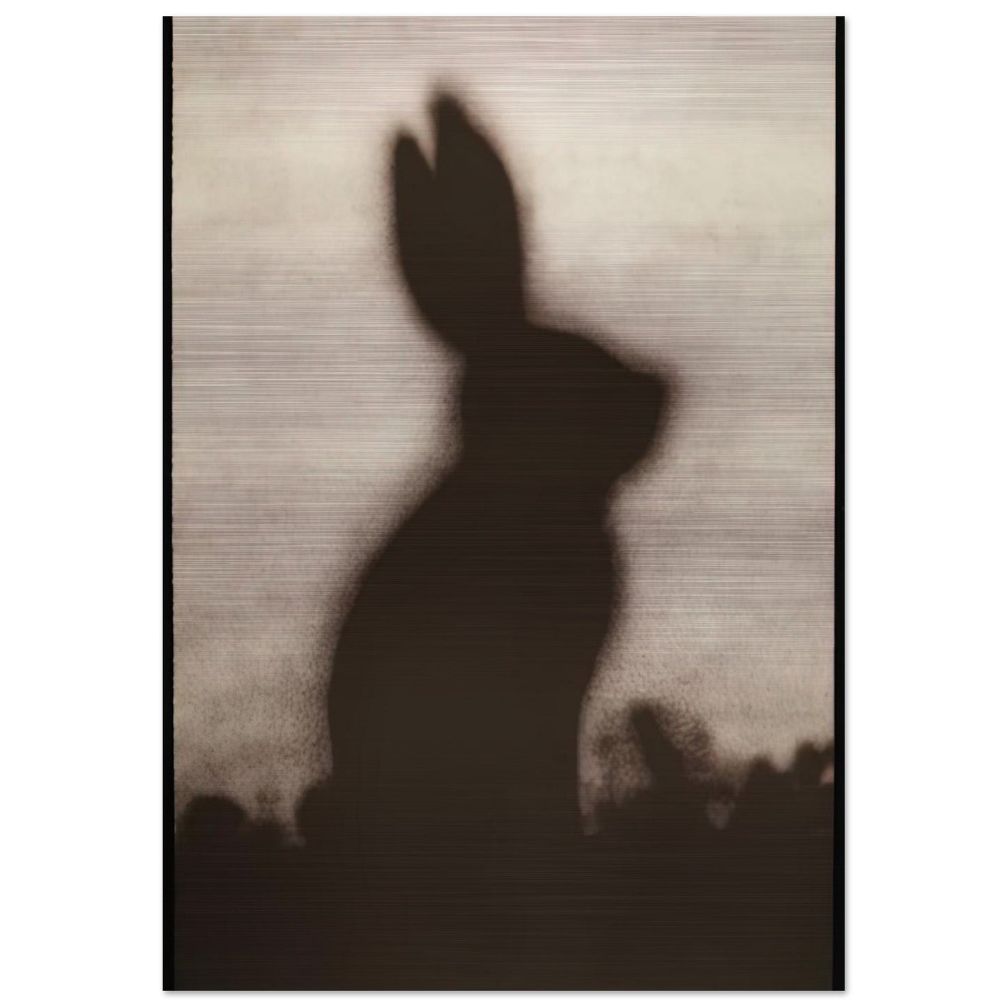 RABBIT 1986 - Edward Ruscha Brushed Aluminum Print - 70x100 cm / 28x40 inches | Edward Ruscha Aluminum Print | Edward Ruscha Prints