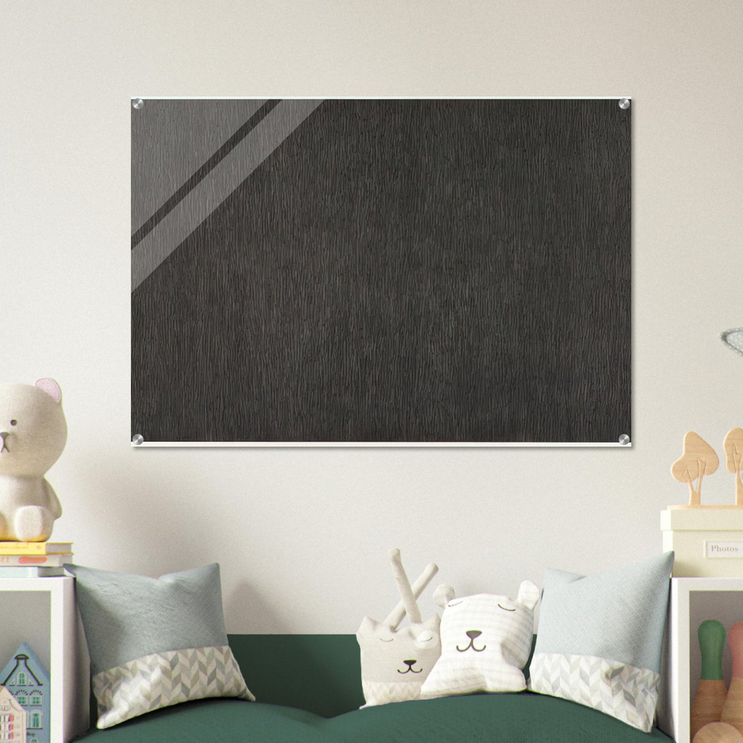 Black with White Lines, Vertical Not Touching - Sol LeWitt Acrylic Print - 70x100 cm / 28x40″ inches | Sol LeWitt Wall Art | Sol LeWitt Prints