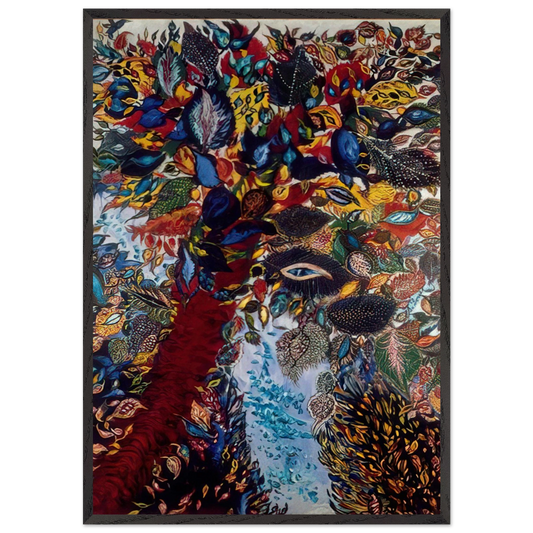 The Tree of Paradise - Seraphine Louis 70x100 cm / 28x40 inches Framed Art Print – Black Wooden Frame