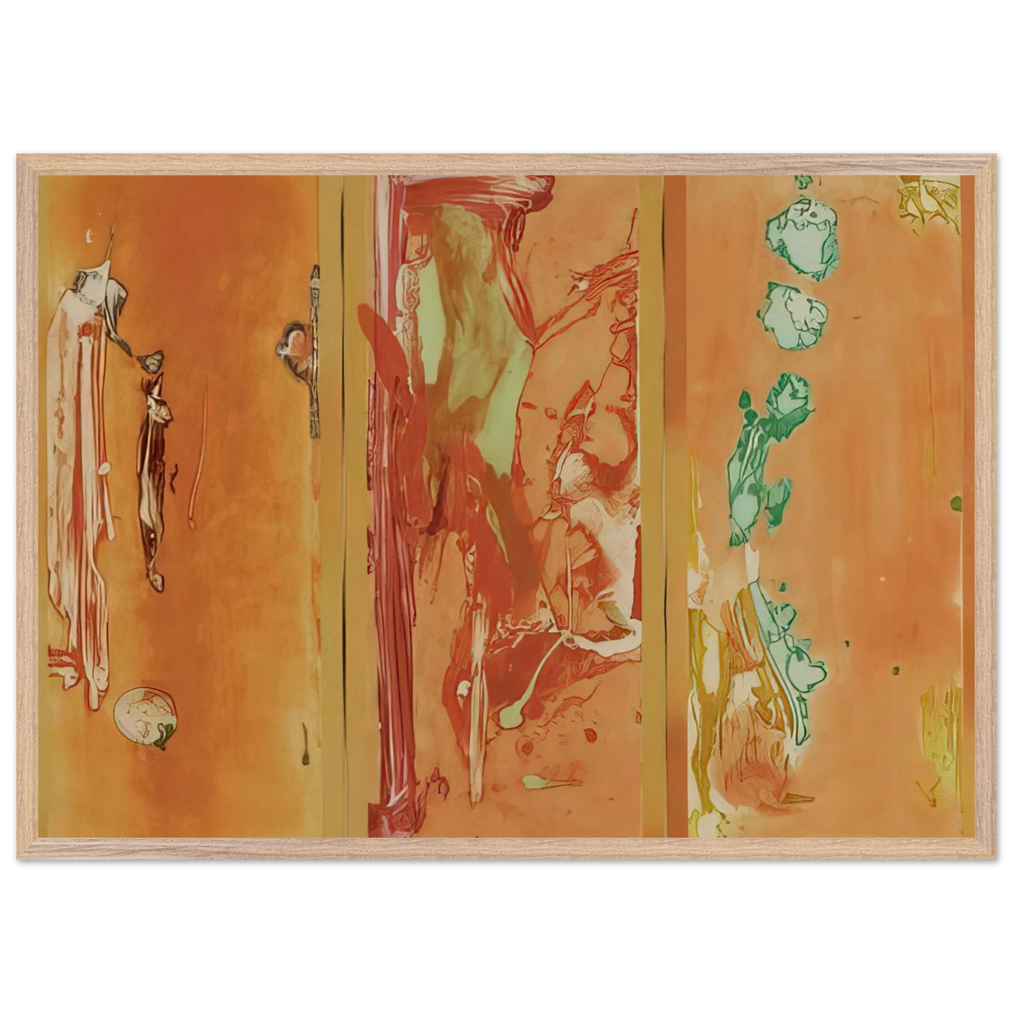 Helen Frankenthaler - Gateway - 1988 Wall art - 27x35 cm / 11x14 inches - Premium Wooden Framed Poster With Fine Art Paper-canvas - Wood frame