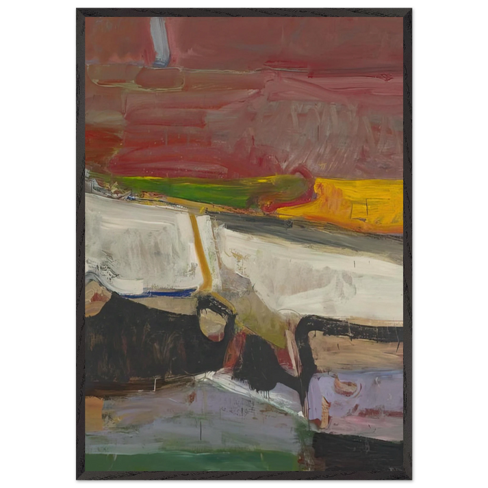 Berkeley 59 - Richard Diebenkorn 70x100 cm / 28x40 inches Framed Art Print – Black Wooden Frame