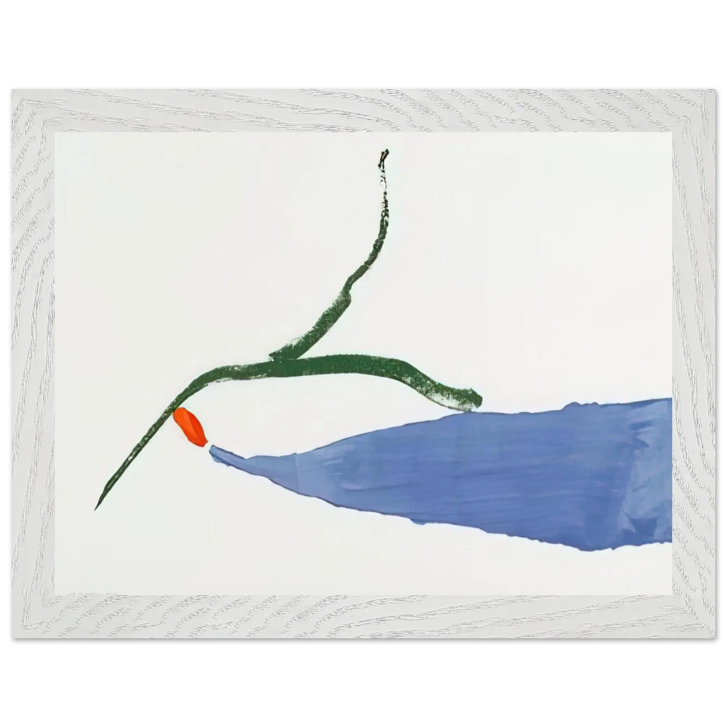Helen Frankenthaler - A Little Zen - 1970 Wall art - 21x29.7 cm / 8x12" - Premium Wooden Framed Poster With Fine Art Paper - White frame