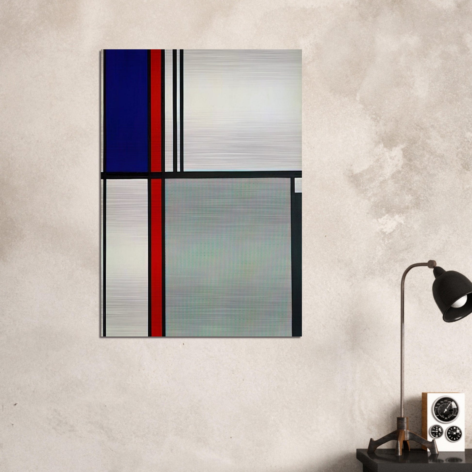 NONOBJECTIVE II 1964 - Roy Lichtenstein Brushed Aluminum Print - 70x100 cm / 28x40 inches | Roy Lichtenstein Aluminum Print | Roy Lichtenstein Prints