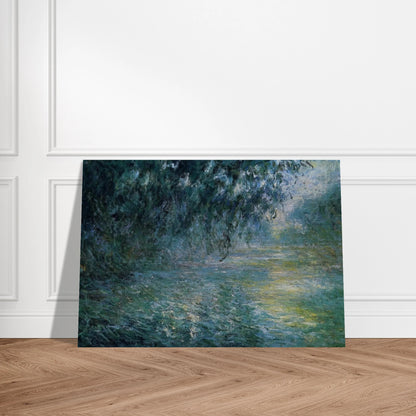 Morning on the Seine in the Rain - claude monet Brushed Aluminum Print - 70x100 cm / 28x40 inches | claude monet Aluminum Print | claude monet Prints