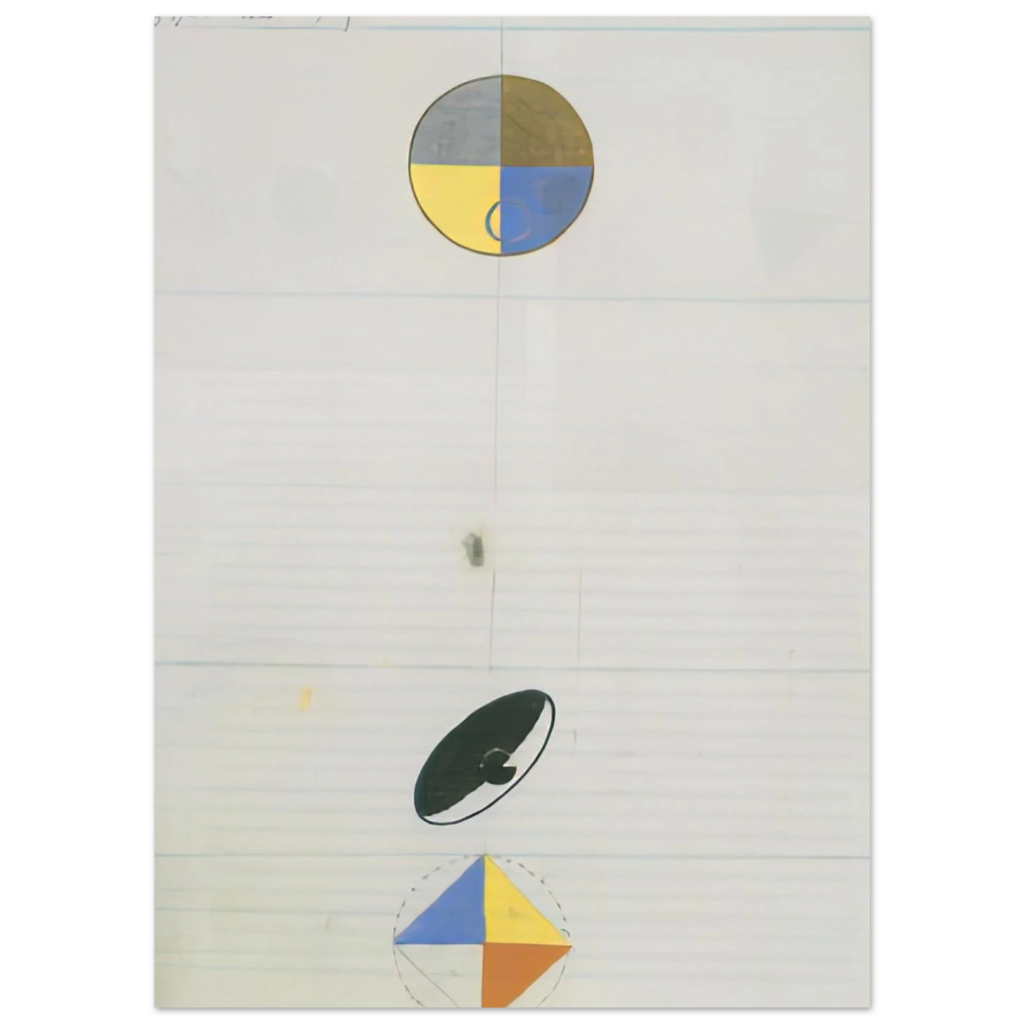Hilma af Klint - SERIES NO VII NO 3F 1920 Wall art - 60x80 cm / 24x32 inches - Premium Wooden Framed Poster With Fine Art Paper - Wood frame