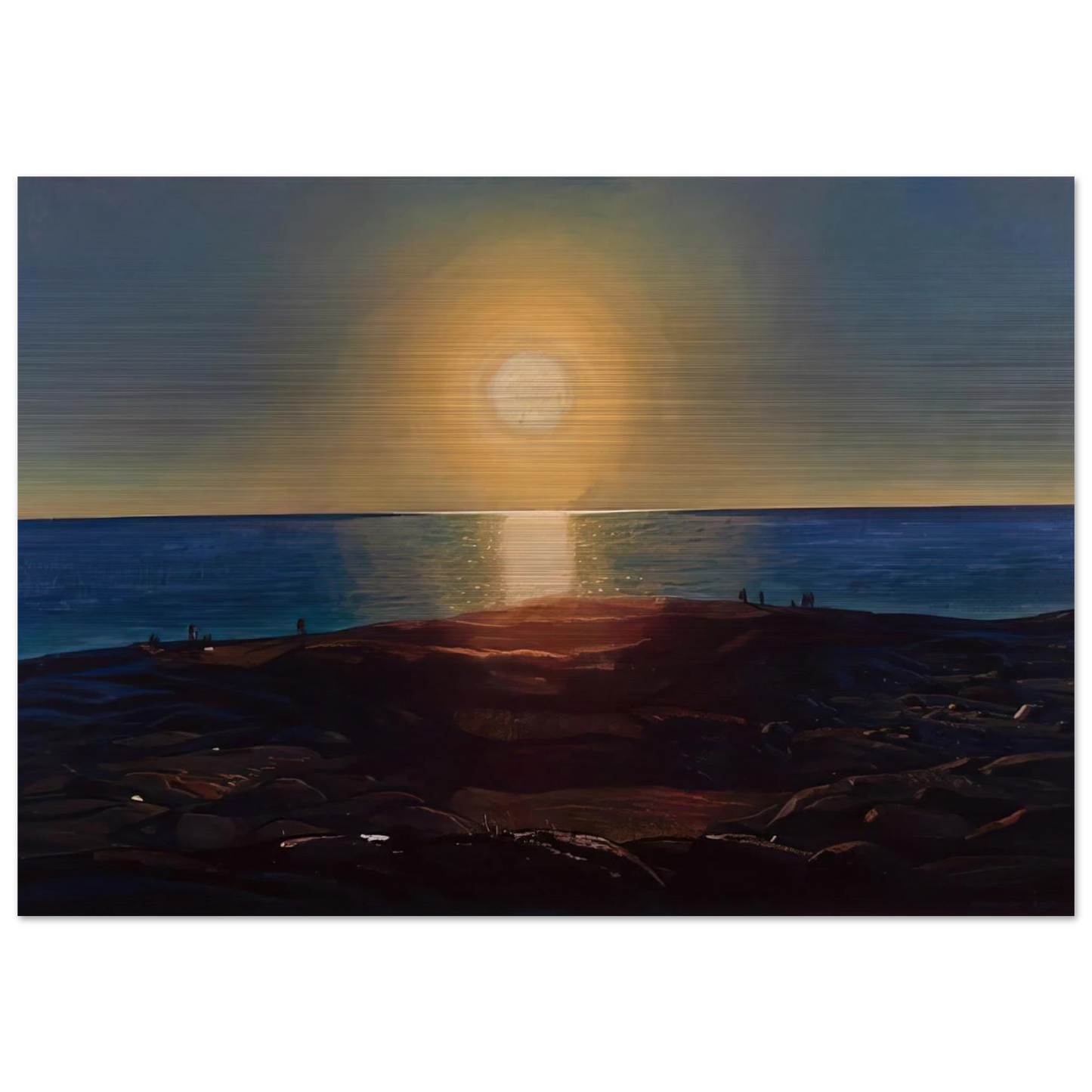 Calm and Free Maine Coast - Rockwell Kent Brushed Aluminum Print - 70x100 cm / 28x40 inches | Rockwell Kent Aluminum Print | Rockwell Kent Prints