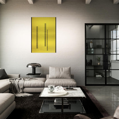 SKYSCRAPERS ON TRANSPARENT YELLOW 1929 - Josef Albers Brushed Aluminum Print - 70x100 cm / 28x40 inches | Josef Albers Aluminum Print | Josef Albers Prints