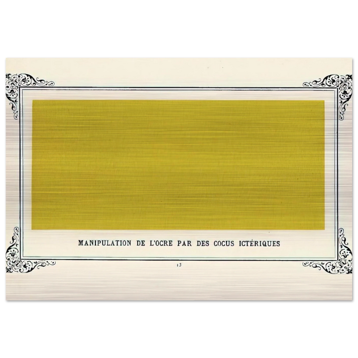 Jaundiced Cuckolds Handling Ochre - Alphonse Allais Brushed Aluminum Print - 70x100 cm / 28x40 inches | Alphonse Allais Aluminum Print | Alphonse Allais Prints