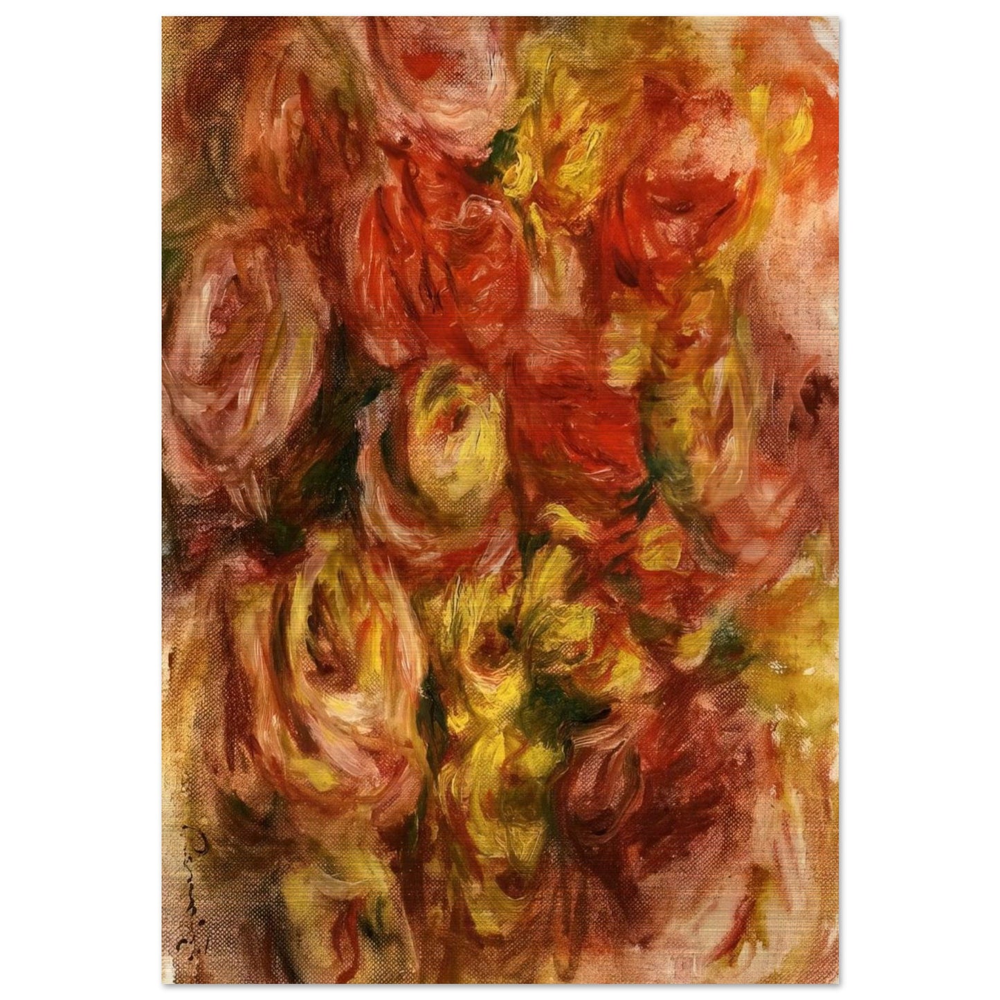 Study of Flowers - Pierre-Auguste Renoir Brushed Aluminum Print - 70x100 cm / 28x40 inches | Pierre-Auguste Renoir Aluminum Print | Pierre-Auguste Renoir Prints
