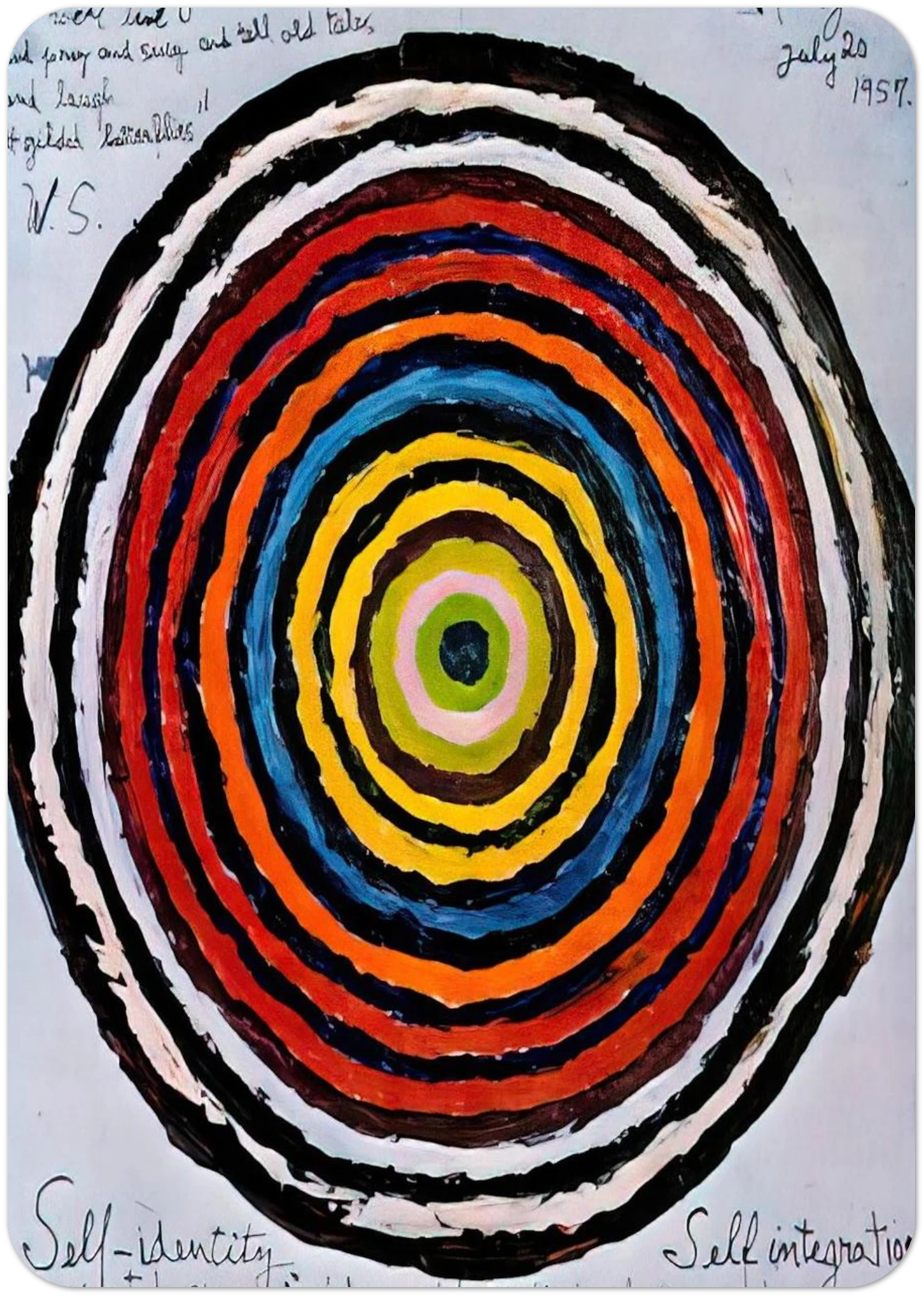 My Oneness, A Universe of Colours - 1957 By Alfred Jensen Pack of 10 Post Cards | Alfred Jensen Post Cards | A6 (10.5 x 14.8 cm) - 4.1 x 5.8 inches