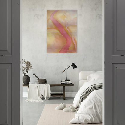It Was Yellow and Pink II - Georgia O'Keeffe Brushed Aluminum Print - 70x100 cm / 28x40 inches | Georgia O'Keeffe Aluminum Print | Georgia O'Keeffe Prints