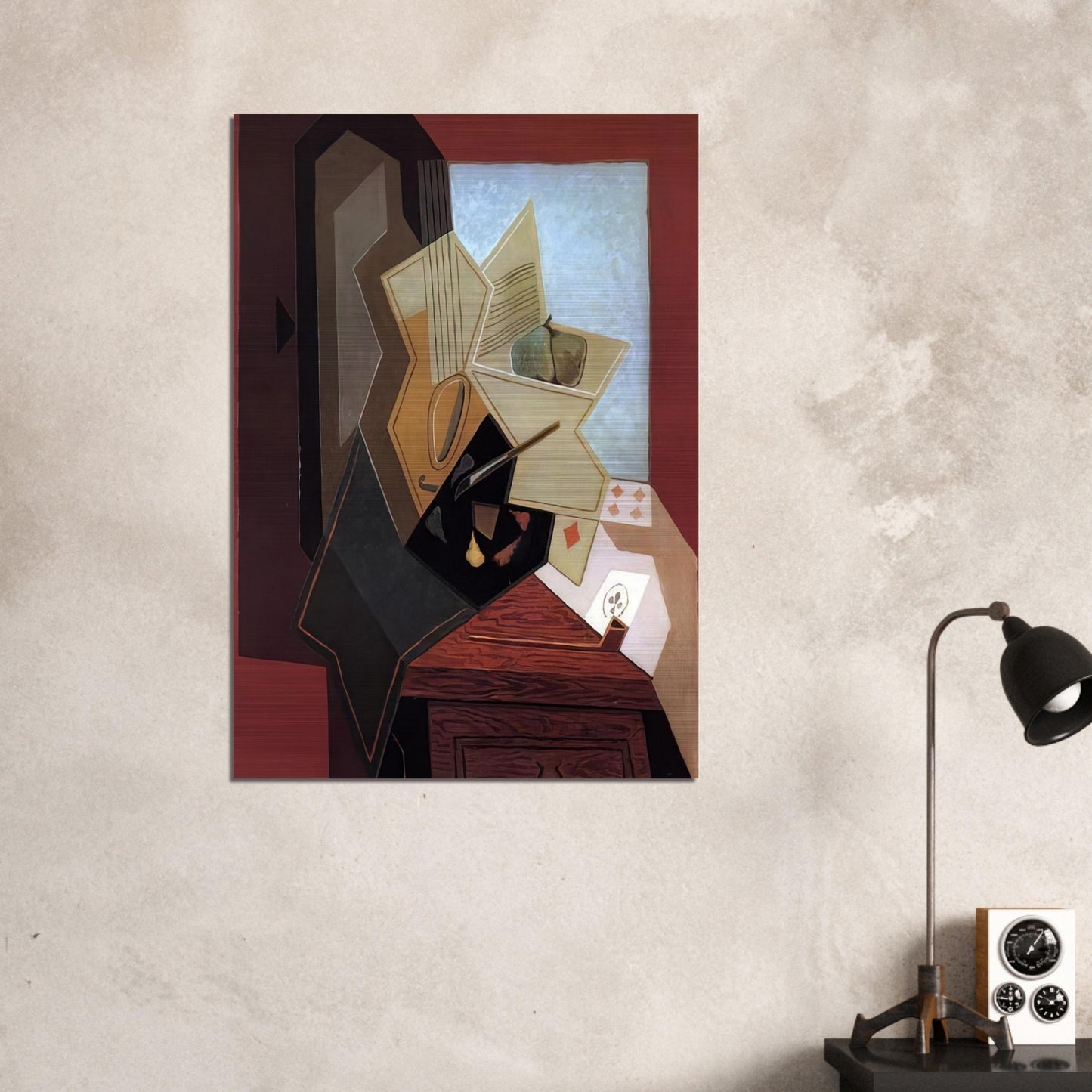 THE PAINTER S WINDOW 1925 - Juan Gris Brushed Aluminum Print - 70x100 cm / 28x40 inches | Juan Gris Aluminum Print | Juan Gris Prints