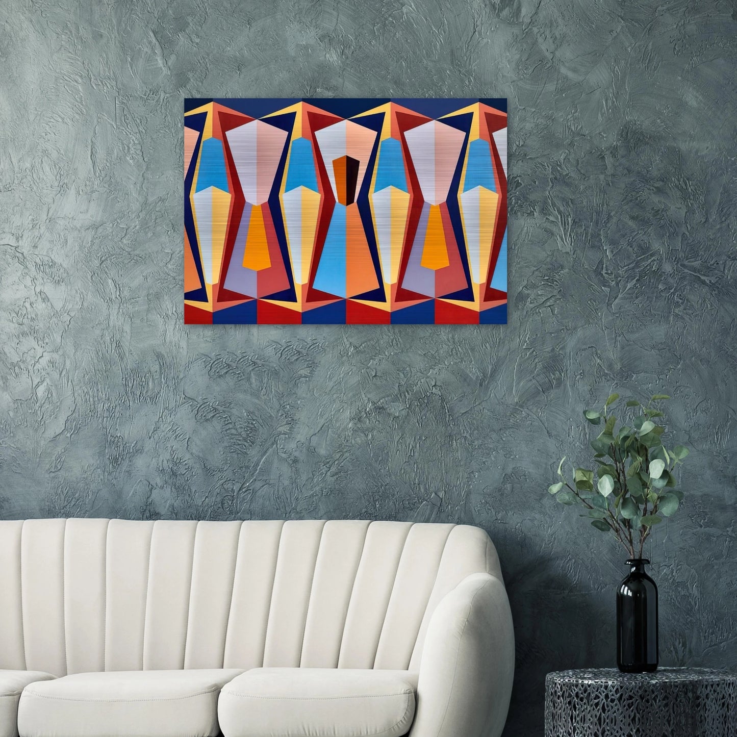Stage II - 1958 - Karl Benjamin Brushed Aluminum Print - 70x100 cm / 28x40 inches | Karl Benjamin Aluminum Print | Karl Benjamin Prints